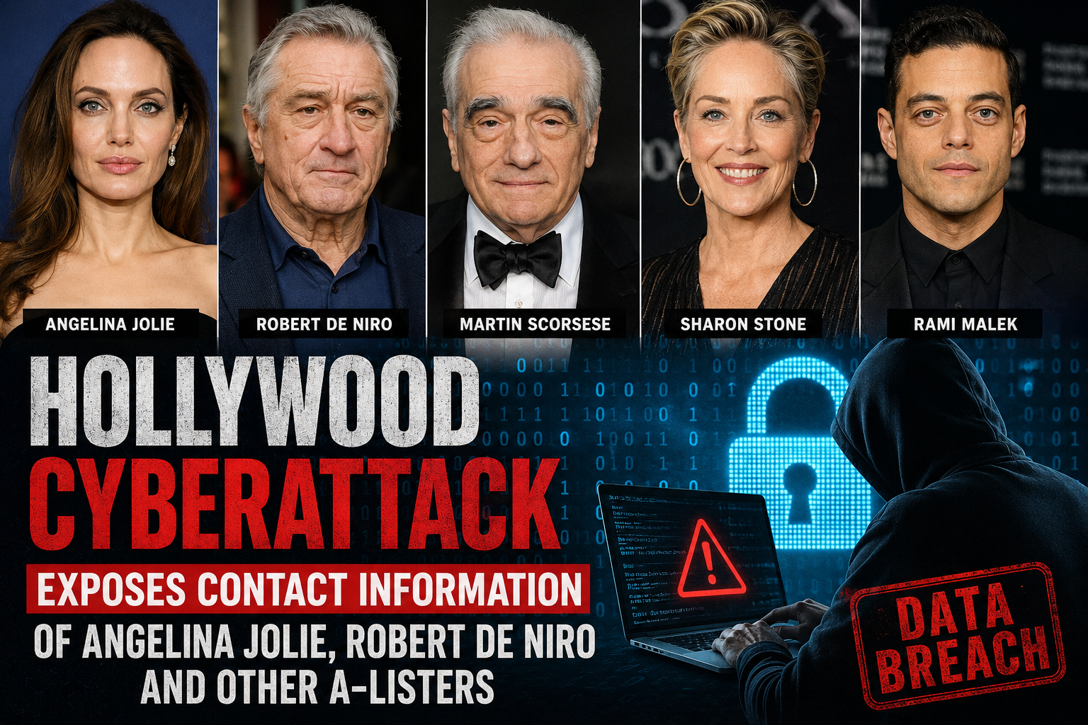Hollywood Cyberattack Exposes Contact Information of Angelina Jolie, Robert De Niro and Other A-Listers
